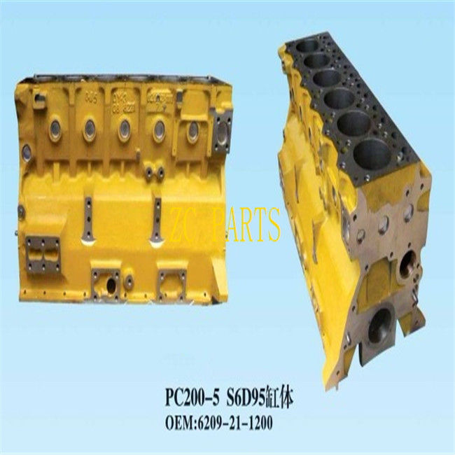 6D95エンジンのシリンダ ブロック6209-21-1200 PC200-5のための6209-21-1100適合